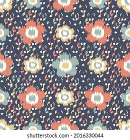 Seamless abstract pattern with floral ornament

