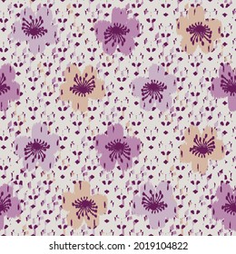 Seamless abstract pattern with floral ornament
