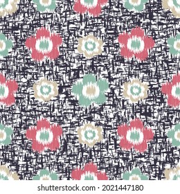 Seamless abstract pattern with floral ornament
