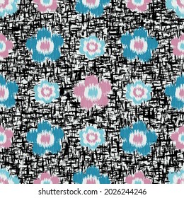 Seamless abstract pattern with floral ornament

