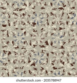 Seamless abstract pattern with floral ornament
