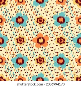 Seamless abstract pattern with floral ornament
