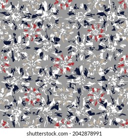 Seamless abstract pattern with floral ornament
