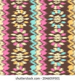 Seamless abstract pattern with floral ornament
