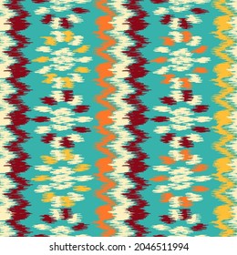 Seamless abstract pattern with floral ornament
