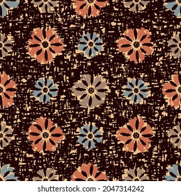 Seamless abstract pattern with floral ornament
