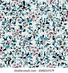 Seamless abstract pattern with floral ornament

