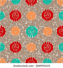 Seamless abstract pattern with floral ornament
