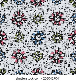 Seamless abstract pattern with floral ornament
