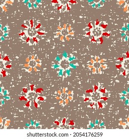 Seamless abstract pattern with floral ornament
