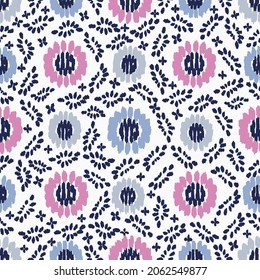 Seamless abstract pattern with floral ornament
