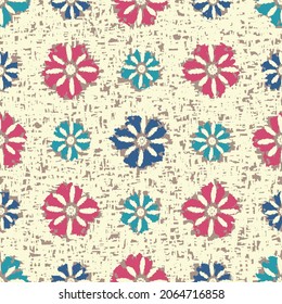 Seamless abstract pattern with floral ornament
