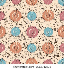 Seamless abstract pattern with floral ornament
