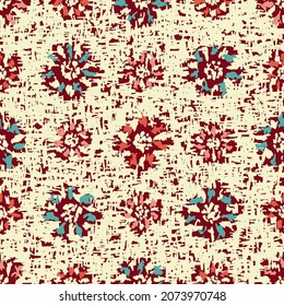 Nahtlose abstrakte Muster mit blumengeschmückten Ornamenten
