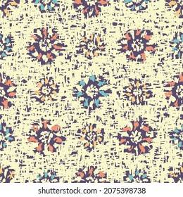 Patrón abstracto sin inconvenientes con adorno floral

