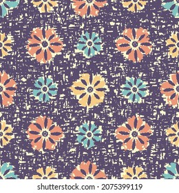 Seamless abstract pattern with floral ornament
