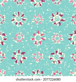 Seamless abstract pattern with floral ornament
