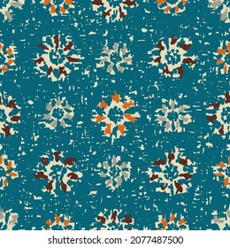 Seamless abstract pattern with floral ornament
