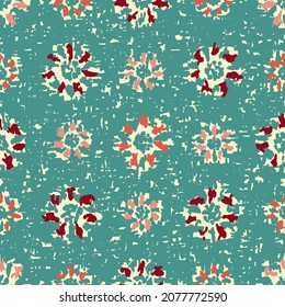 Seamless abstract pattern with floral ornament
