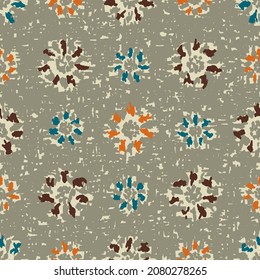 Seamless abstract pattern with floral ornament
