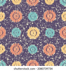 Seamless abstract pattern with floral ornament
