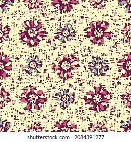 Patrón abstracto sin inconvenientes con adorno floral
