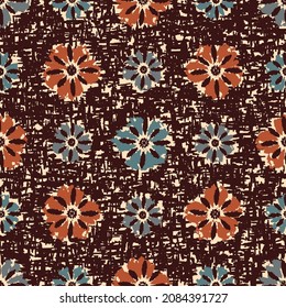 Seamless abstract pattern with floral ornament
