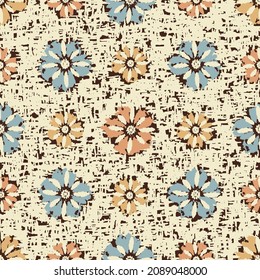Seamless abstract pattern with floral ornament
