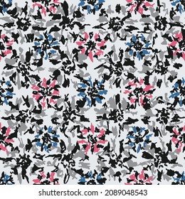 Seamless abstract pattern with floral ornament
