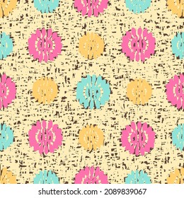 Seamless abstract pattern with floral ornament
