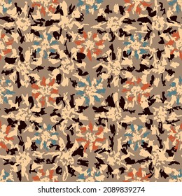 Seamless abstract pattern with floral ornament
