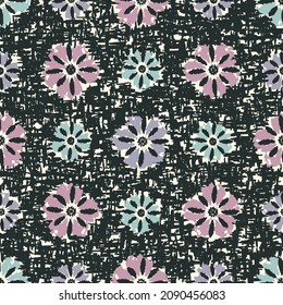 Seamless abstract pattern with floral ornament
