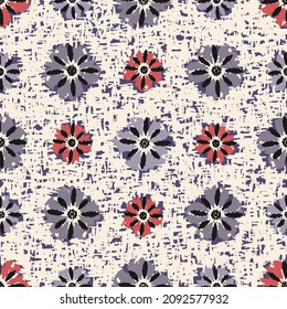 Patrón abstracto sin inconvenientes con adorno floral
