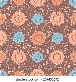 Seamless abstract pattern with floral ornament

