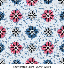 Seamless abstract pattern with floral ornament
