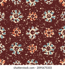 Patrón abstracto sin inconvenientes con adorno floral
