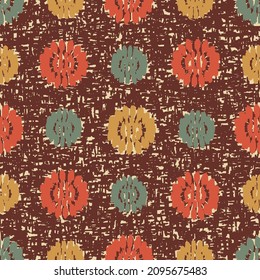 Seamless abstract pattern with floral ornament
