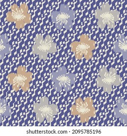 Seamless abstract pattern with floral ornament

