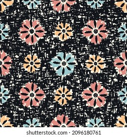 Seamless abstract pattern with floral ornament
