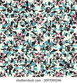 Seamless abstract pattern with floral ornament
