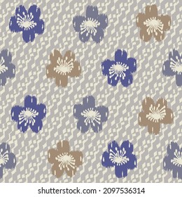 Seamless abstract pattern with floral ornament
