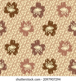 Seamless abstract pattern with floral ornament
