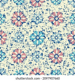 Seamless abstract pattern with floral ornament
