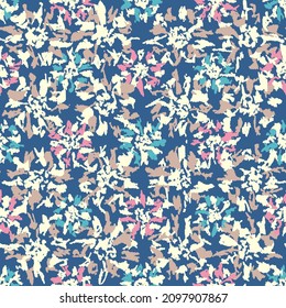 Seamless abstract pattern with floral ornament

