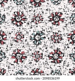 Patrón abstracto sin inconvenientes con adorno floral
