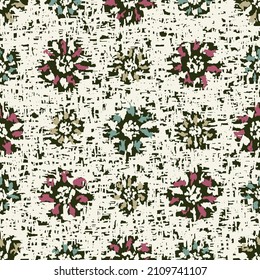 Seamless abstract pattern with floral ornament
