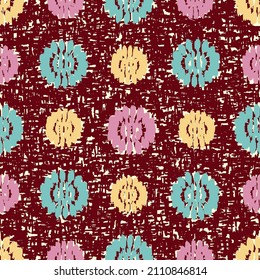 Seamless abstract pattern with floral ornament
