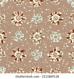Seamless abstract pattern with floral ornament
