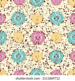Seamless abstract pattern with floral ornament
