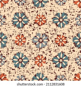 Seamless abstract pattern with floral ornament
